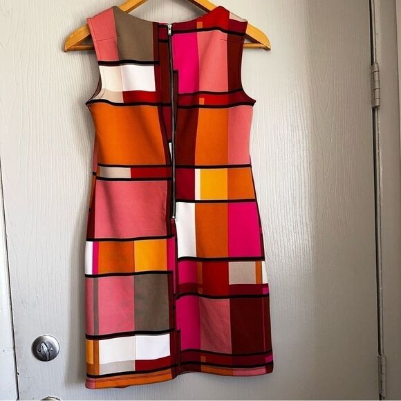 Worthington Stretch Color Block Dress sz S - Picture 2 of 11